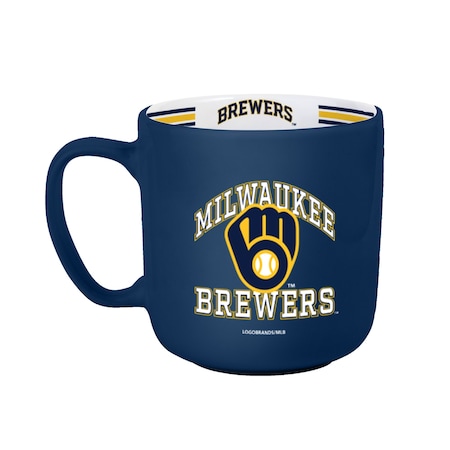 Logo Brands Milwaukee Brewers 15oz Stripe Mug 516-C15SM